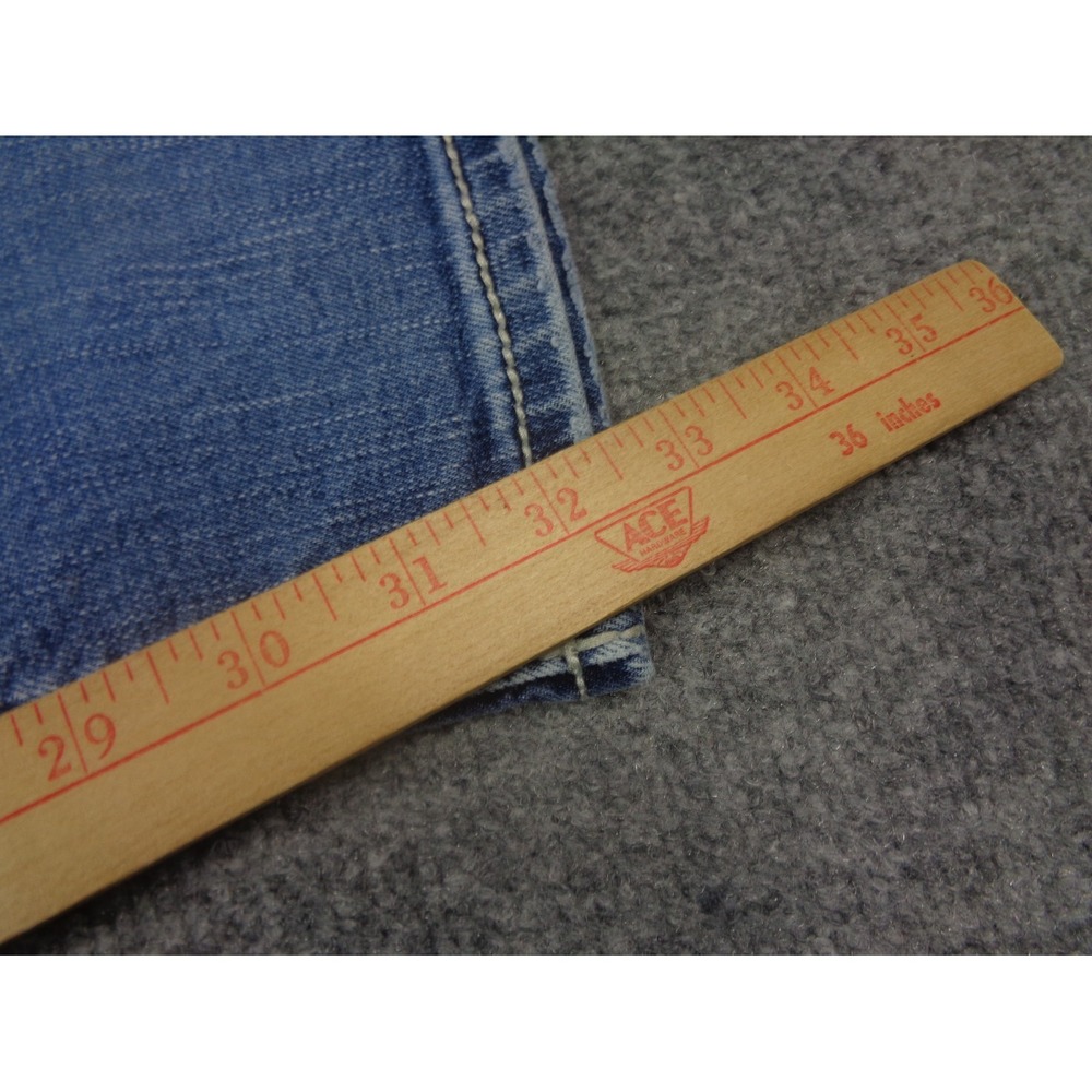 Rock Revival Jeans Mens 38 Blue Prater Straight Leg Embellished Y2K Distressed - Picture 14 of 15